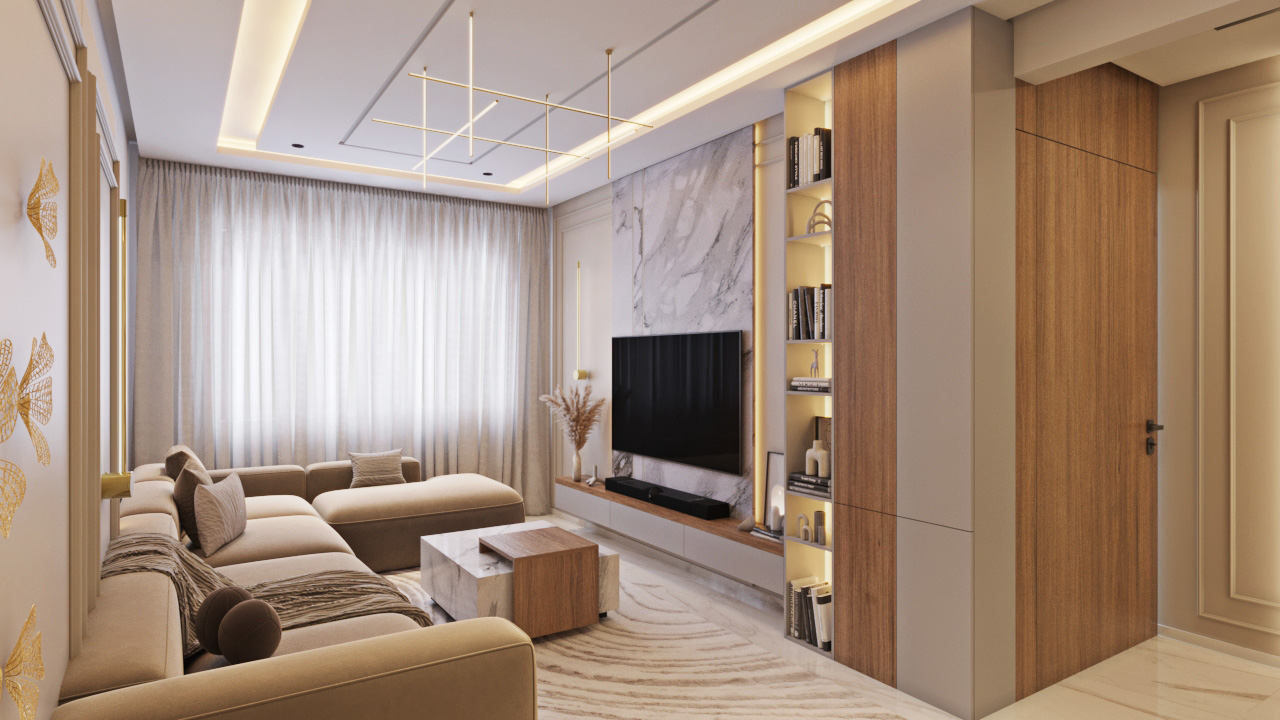 Design et décoration d'intérieur d'un appartement moderne