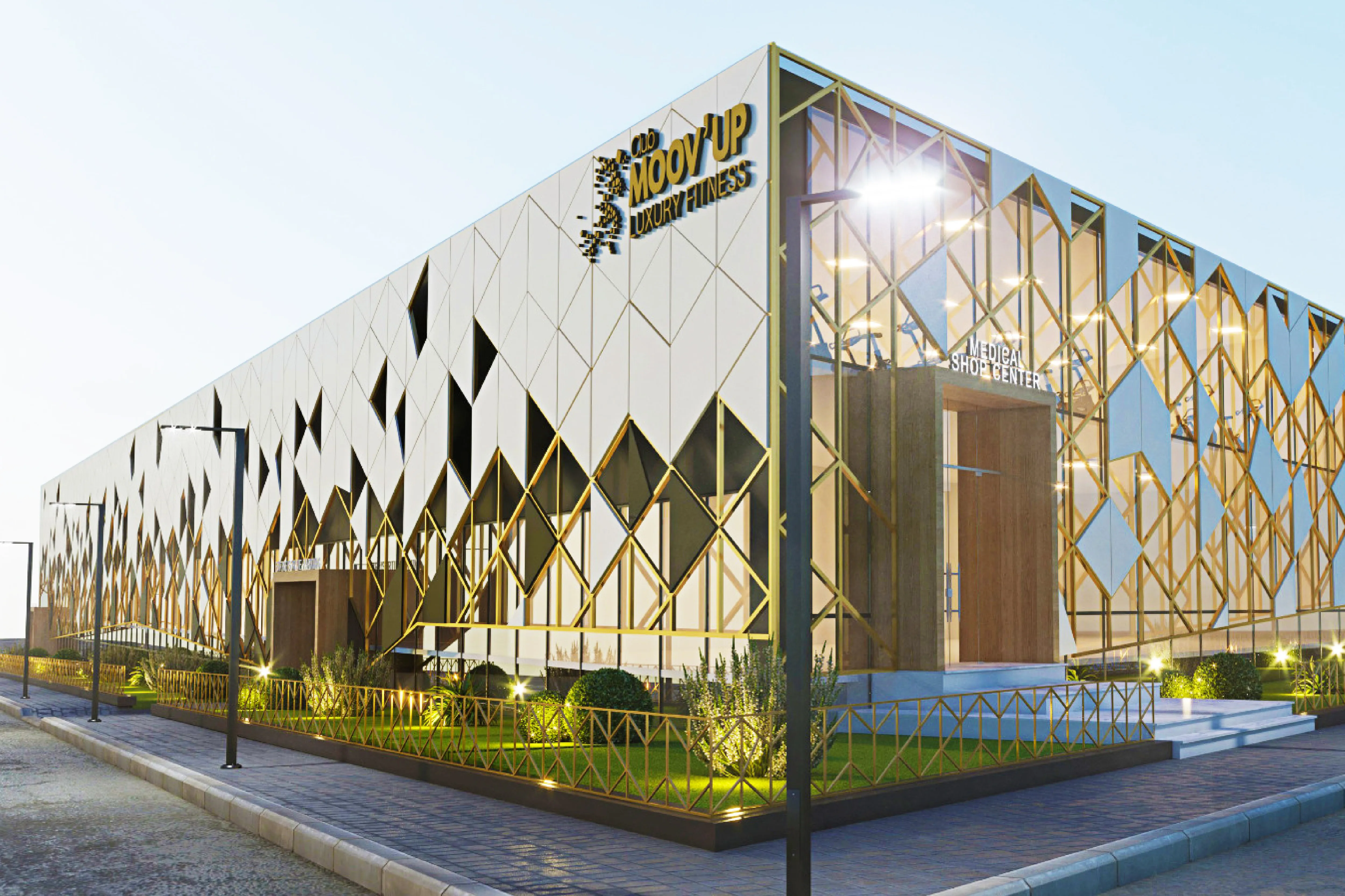 Design extérieur d'un club de gym moderne par Pixab Concept